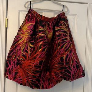 Kate Spade Black and Pink A-Line Skirt